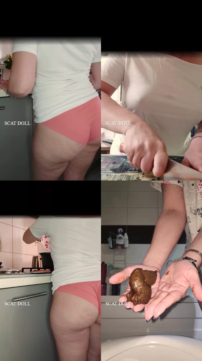 Scat Doll – Dine and Dump- 23 Minutes of Cooking, Pooping & Pissing new scat porn videos